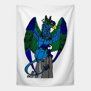 Blue Magical Griffon Tapestry