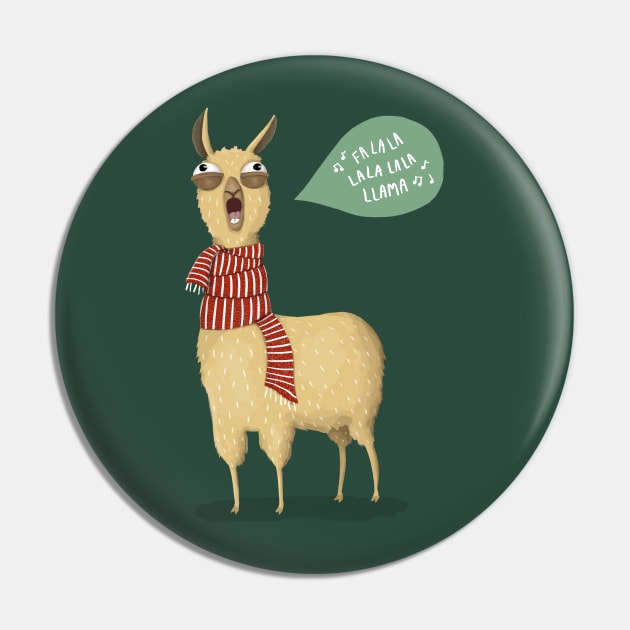 Holiday Llama Pin by agrapedesign