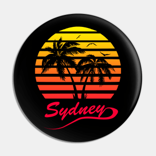 sydney 80s Tropical Sunset Pin