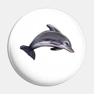 Cute dolphin. Playful Dolphins Pin