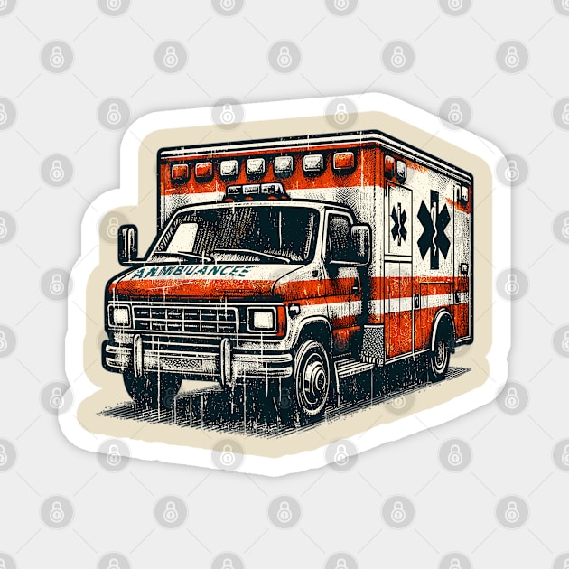 Ambulance Magnet by Vehicles-Art