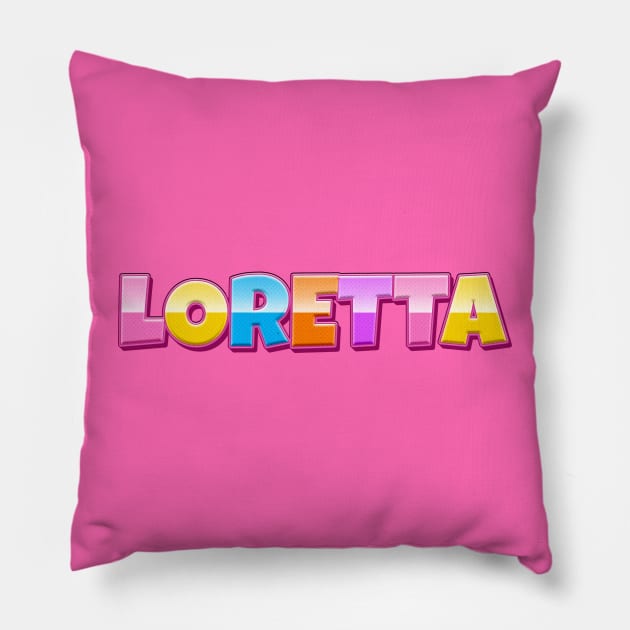 Rainbow Craft Loretta Name Pillow by KedaiComel