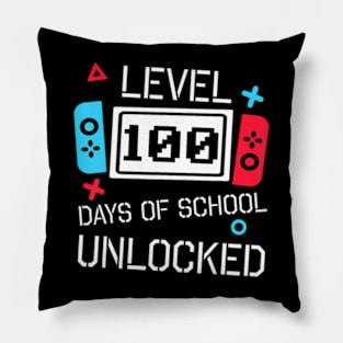 Level 100 Days Of School  Gaming Video Pillow