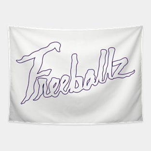 Freeballz Logo Purple Outline Tapestry