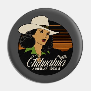 Vintage Chihuahua Mexico Tourism Pin