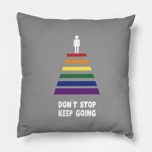 pedestrian crossing in Pride colors keep going, for darker background Pillow