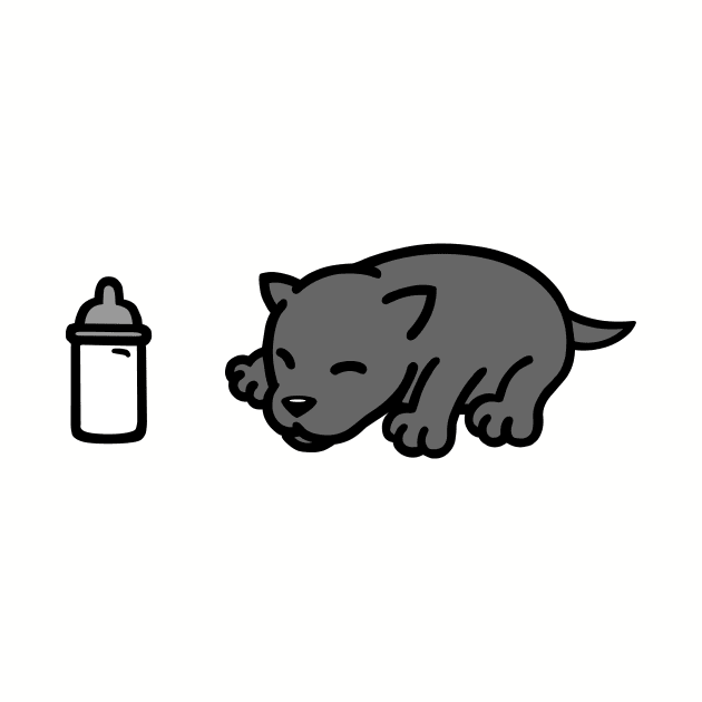 baby wolf pupy with bottle by wolfpupy