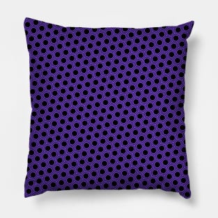 Pattern hexagonal purple on black background Pillow