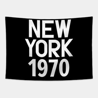 Iconic New York Birth Year Series: Timeless Typography - New York 1970 Tapestry
