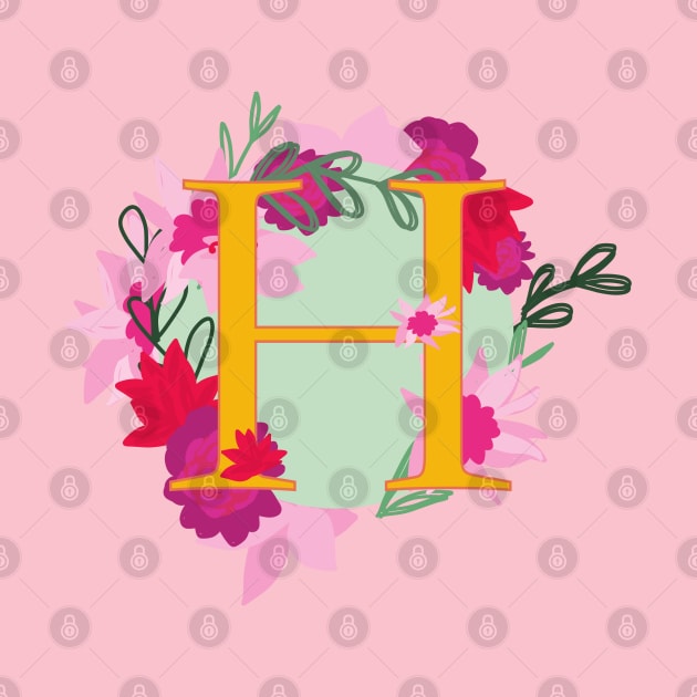 Monogram H, Personalized Initial by Bunniyababa