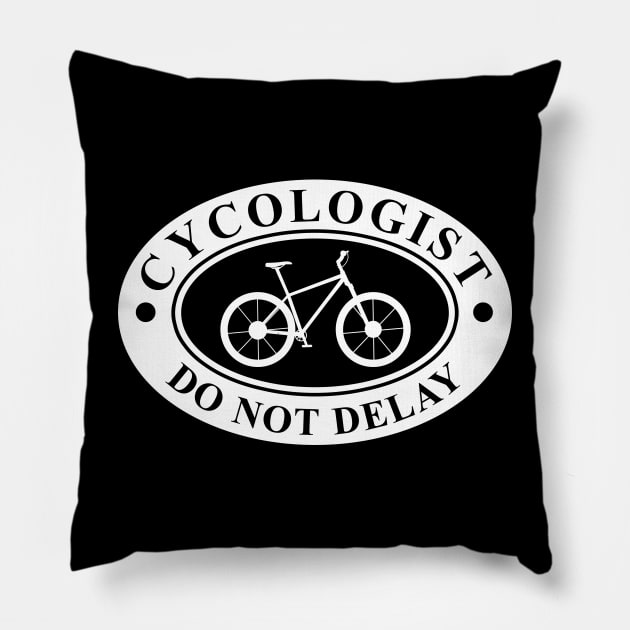 CYCOLOGIST FUNNY BIKE PSYCHOLOGIST Pillow by JWOLF