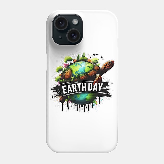 Sea Turtle Earth Day Save The Earth Planet Phone Case by TomFrontierArt