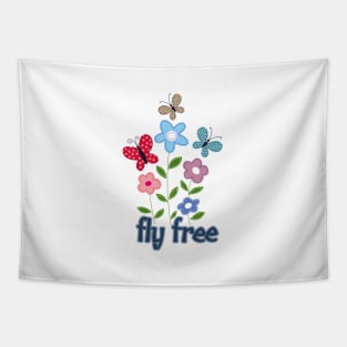 Fly free like butterflies Tapestry