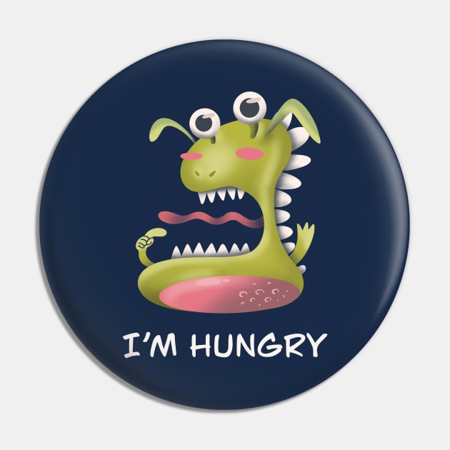 Hungry Monster Pin by Nifty Studio