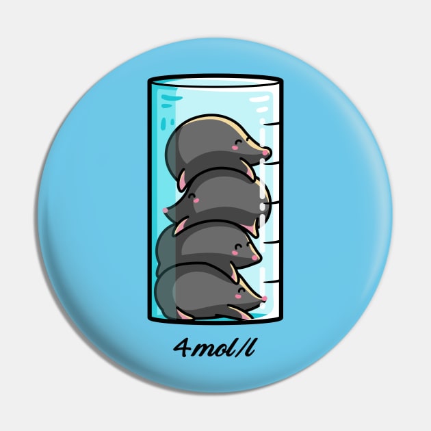 4 Moles Per Litre Chemistry Science Joke Pin by freeves