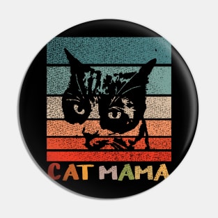 Cat Mama Vintage Pin