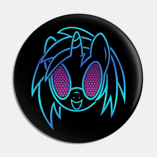 Neon Vinyl Scratch Pin by SlothgirlArt