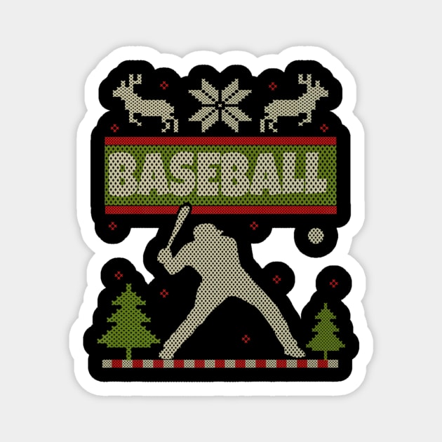 Baseball Christmas Softball Player Magnet by Magic Ball