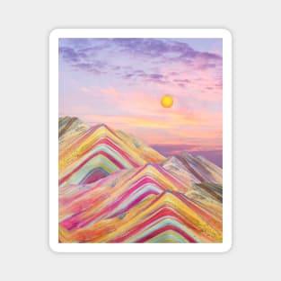 Rainbow Mountains Magnet