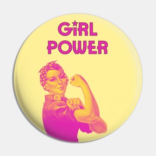 Girl power - We can do it feminist quote (pink) Pin