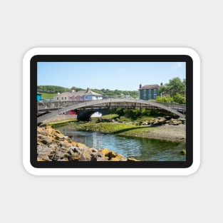 Footbridge Over The River Aeron In  Aberaeron Magnet