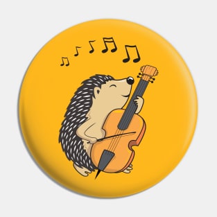 hedgehog playing cello Pin