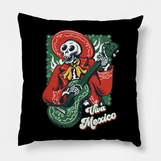 Funny Mexican Independence Day Music Mariachi Player Pillow