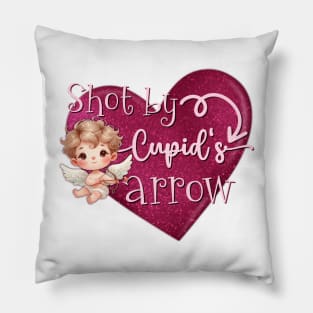 Shot by Cupid's arrow Pillow