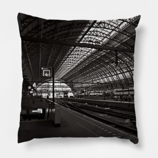 Central station of Amsterdam in the Netherlands Pillow