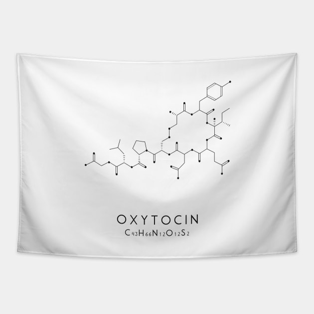 Oxytocin Molecular Structure Tapestry by typelab