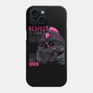 Respect is Earned Warrior Skull Phone Case