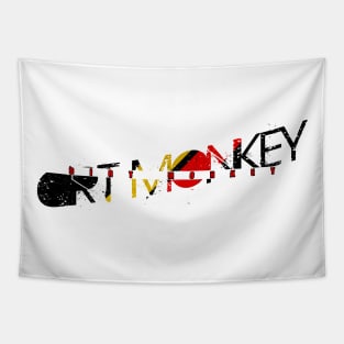 vintage typo Dirt Monkey Tapestry