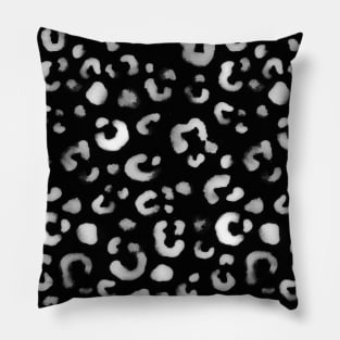 Black and White Handmade Leopard Texture Pillow