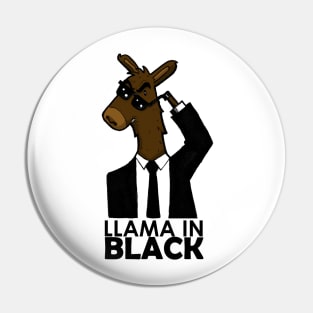 Llama in black Pin