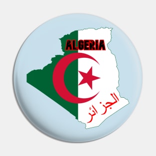 Algeria map & flag Pin