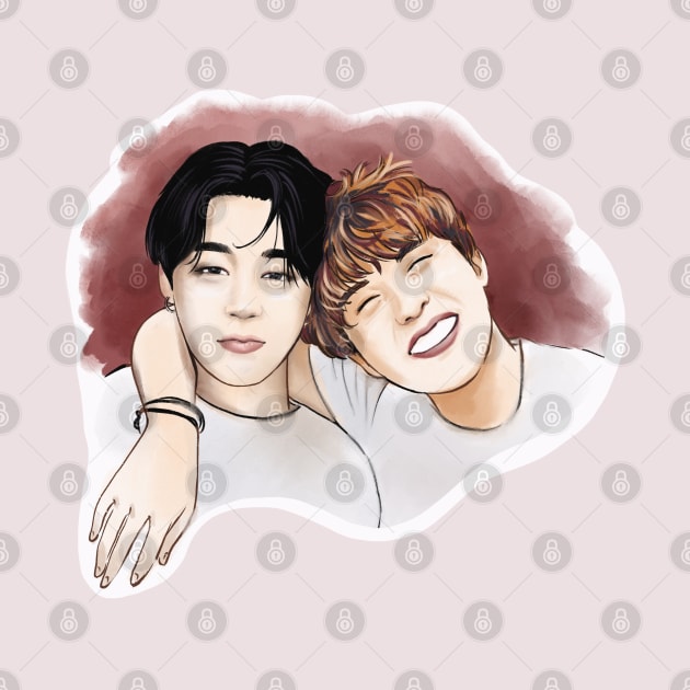 Jimin and J-Hope BTS by artbyanny