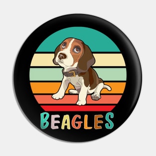Vintage Retro Beagles Pin