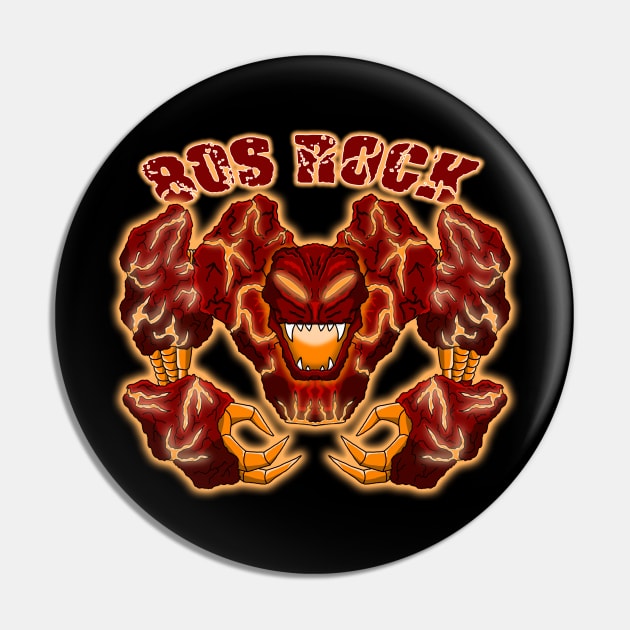 80s Rock Gobots Rocklord Pin by DarkArtsStudios
