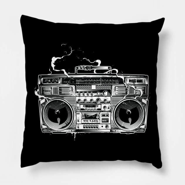 90s Wutang Clan Pillow by Attr4c Artnew3la