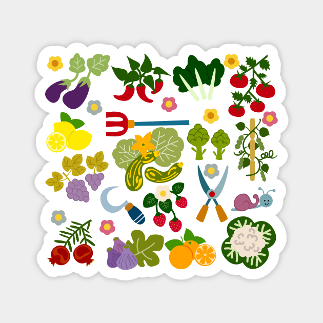 Vegetable Garden Magnet by soniapascual