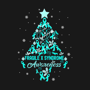 Christmas Tree Fragile X Syndrome Awareness T-Shirt