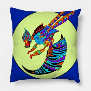 rainbow killer bee ecopop Pillow