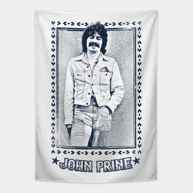 John Prine \/\\ Retro 70s Style Design Tapestry by DankFutura