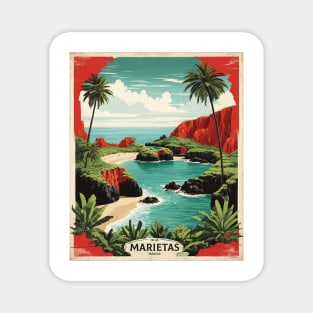 Islas Marietas Mexico Vintage Poster Tourism Magnet