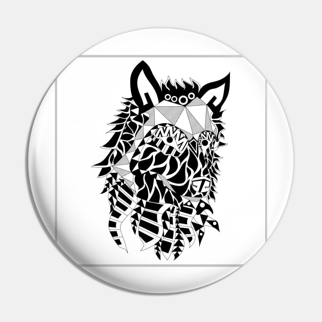 lone wolf in ecopop mandala tribal art Pin by jorge_lebeau