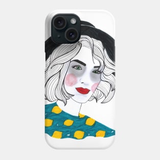 French Hat Woman Phone Case