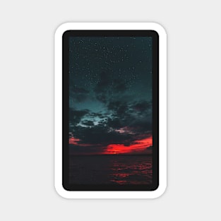 aesthetic phone case landscape gorgeous beautiful blue orange sunset sunrise Magnet