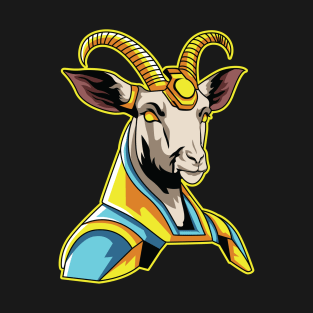 cyborg goat Illustration T-Shirt