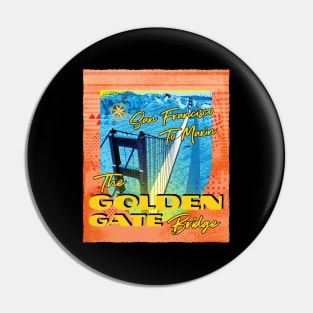 Golden Gate Bridge Retro design Pin