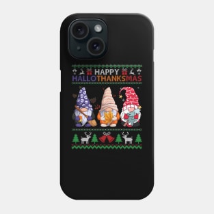 Halloween Thanksgiving Christmas Happy HalloThanksMas Gnomes T-Shirt Phone Case